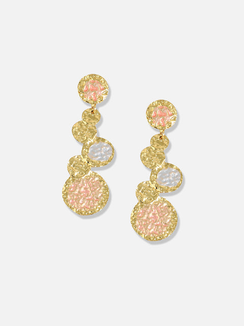 Gold Plated Pearls Party Drop Earring