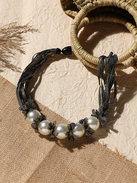 Silver Plated Pearls Casual Necklace