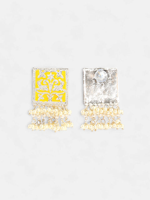 The Niloufar Drop Earrings - Canary Yellow-SOHEAR1142
