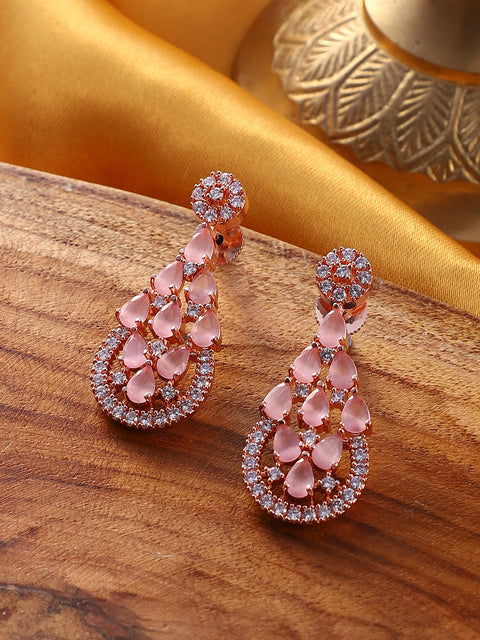 The Anais Drop Earrings - Blush Pink-SOHEAR1196