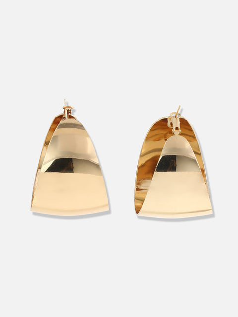 Gold-Plated Contemporary Studs Earrings