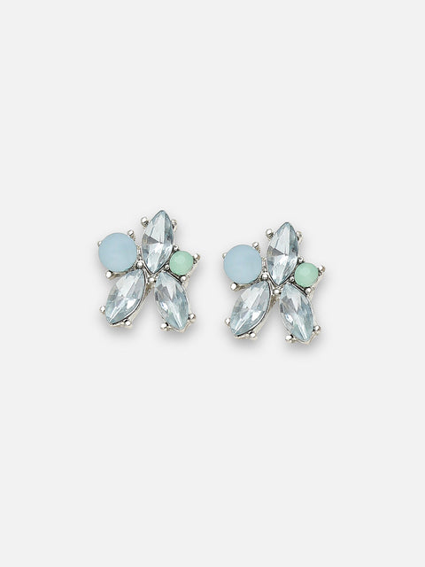 Silver-Plated Contemporary Studs Earrings