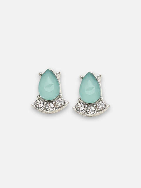 Silver-Plated Contemporary Studs Earrings