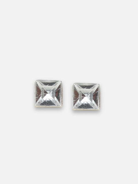 Silver-Plated Contemporary Studs Earrings