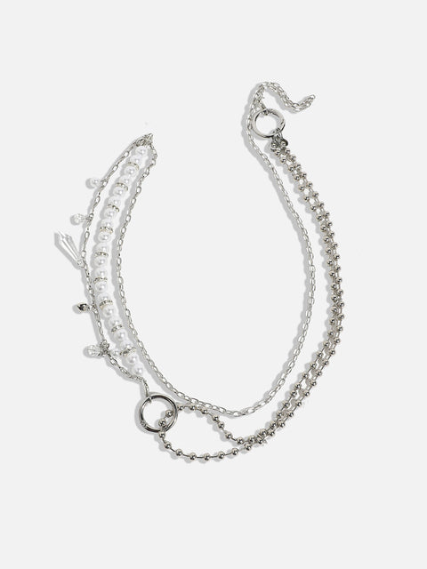 Silver-Plated Pearl Necklace