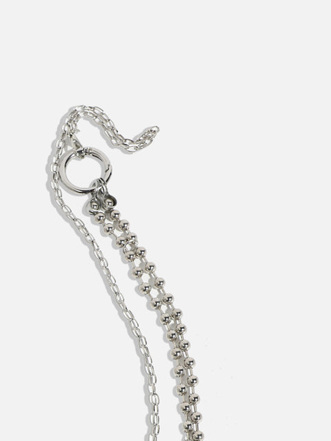 Silver-Plated Pearl Necklace