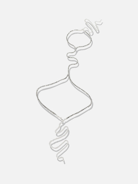 Silver-Toned Silver-Plated Stone-Studded Necklace