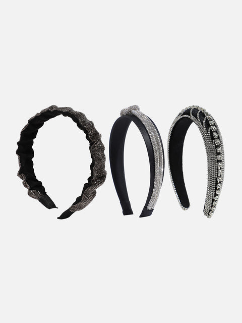 Glam Band Set of 3 Embellished Hairband