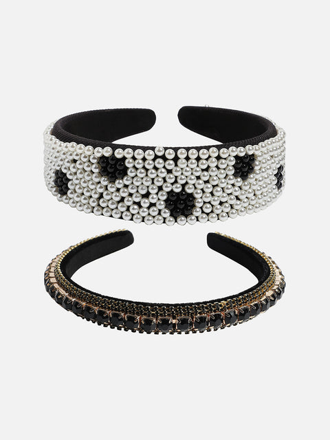 Set of 2 Beaded Hairband