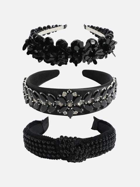 Charming Charisma Set of 3 Embellished Hairband