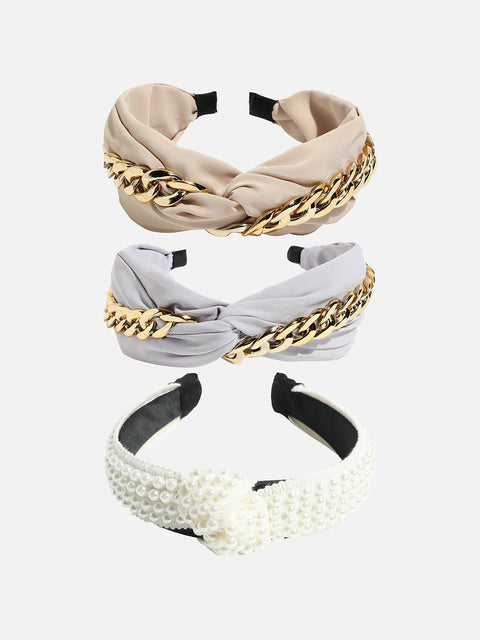 Elegant Extravaganza Set of 3 Embellished Hairband