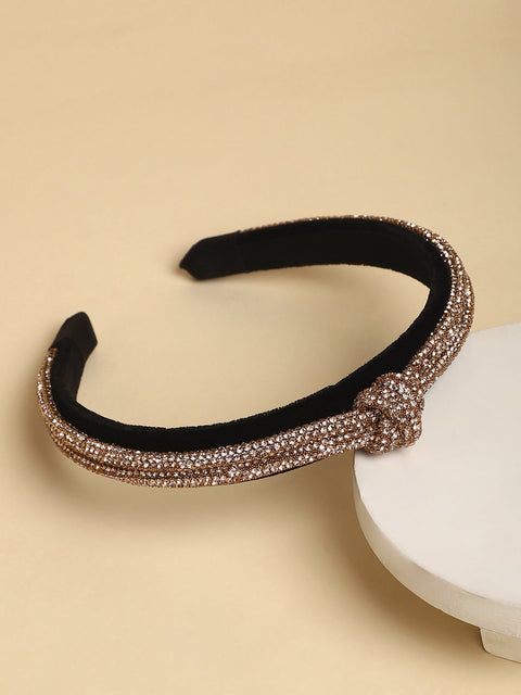 The Bijou Bow Hairband - Antique Gold-SOHIBD6120