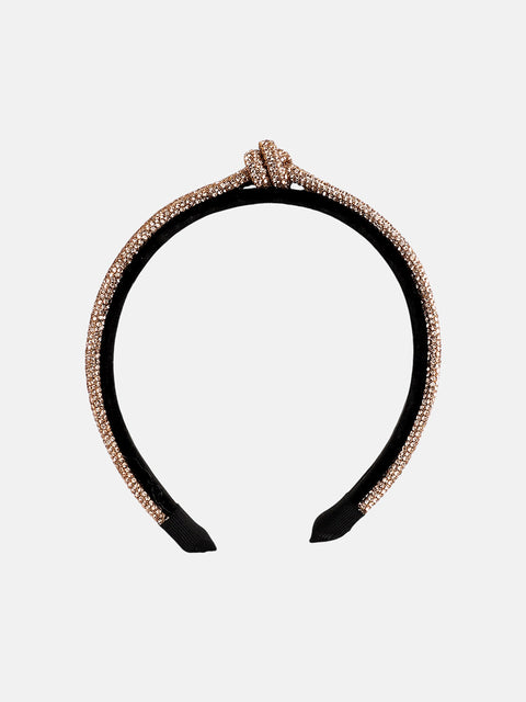 The Bijou Bow Hairband - Antique Gold-SOHIBD6120