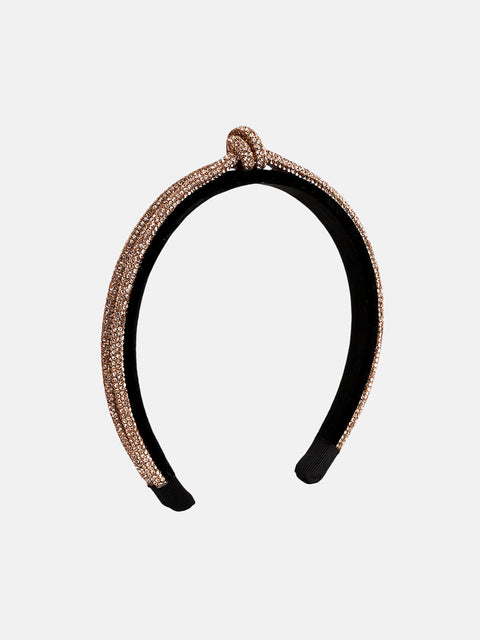 The Bijou Bow Hairband - Antique Gold-SOHIBD6120