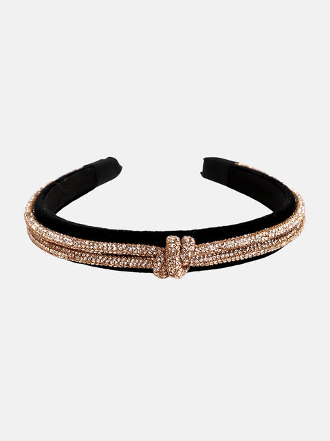 The Bijou Bow Hairband - Antique Gold-SOHIBD6120