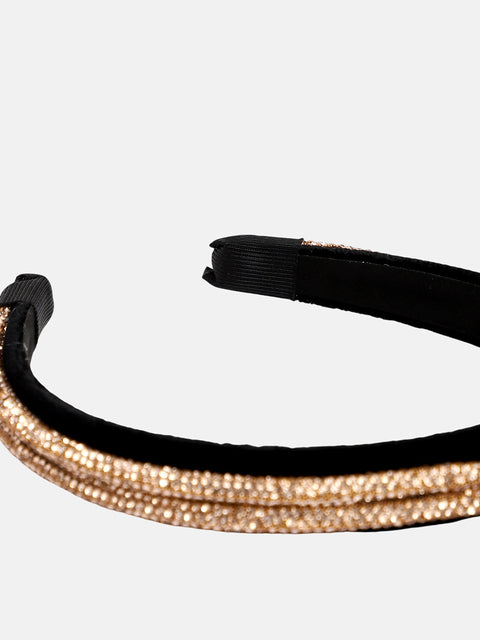 The Bijou Bow Hairband - Antique Gold-SOHIBD6120