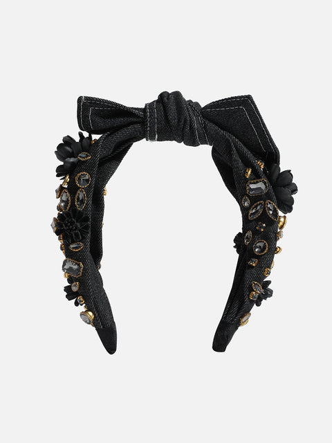 Embellished Hairband With Bow