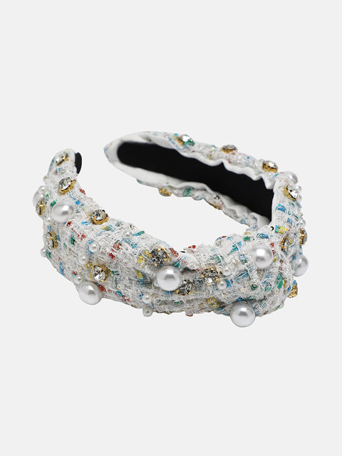 Women's The Tweed Knot Hairband - Ivory White