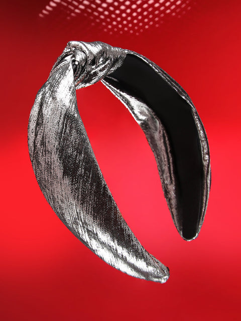 Women's The Metallic Knot Hairband - Sonic Silver