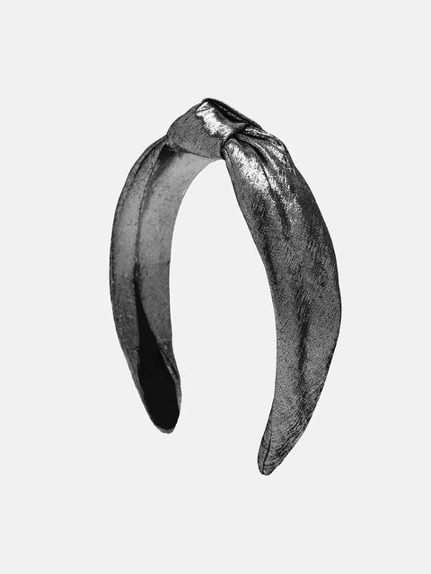 Women's The Metallic Knot Hairband - Sonic Silver