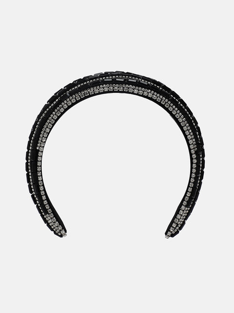 Women's The Embellish-Lined Hairband - Midnight Black