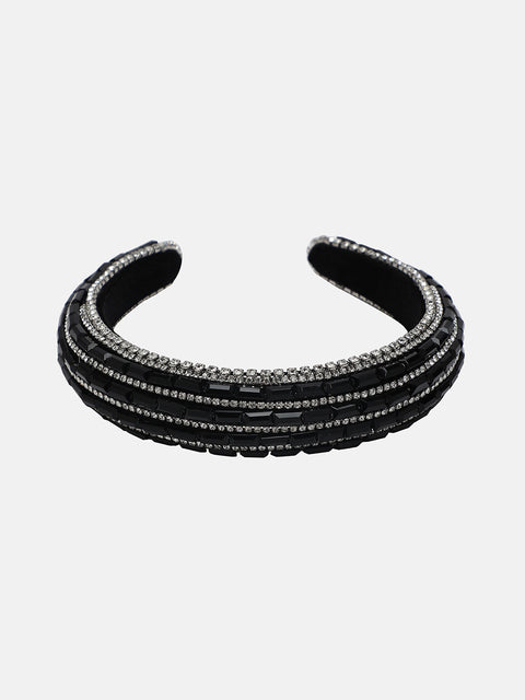 Women's The Embellish-Lined Hairband - Midnight Black