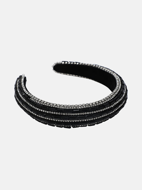Women's The Embellish-Lined Hairband - Midnight Black