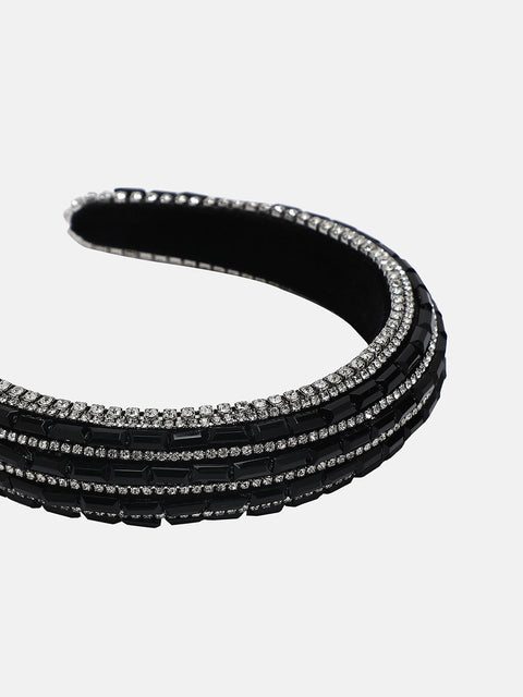 Women's The Embellish-Lined Hairband - Midnight Black