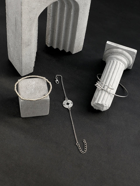 The Sailor's Multi-Layer Bracelet - Metallic Silver-SOHIBR6200