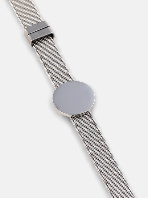 The Montre Statement Bracelet - Metallic Silver-SOHIBR8811
