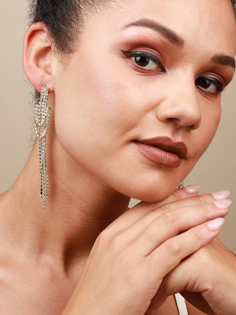 Unparalleled Charms Set Of 2 Gold-Plated Contemporary Drop Earrings
