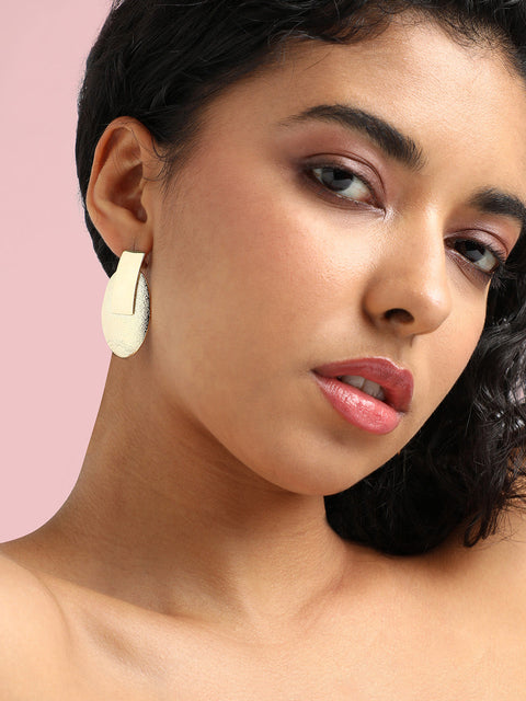 Set Of 2 Gold-Plated Contemporary Studs Earrings
