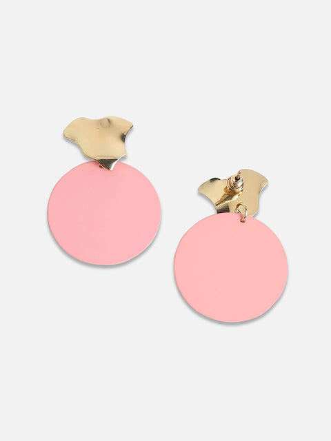Set Of 2 Gold-Plated Contemporary Drop Earrings
