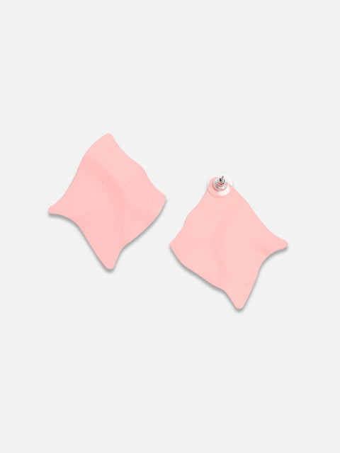 Set Of 2 Gold-Plated Contemporary Drop Earrings