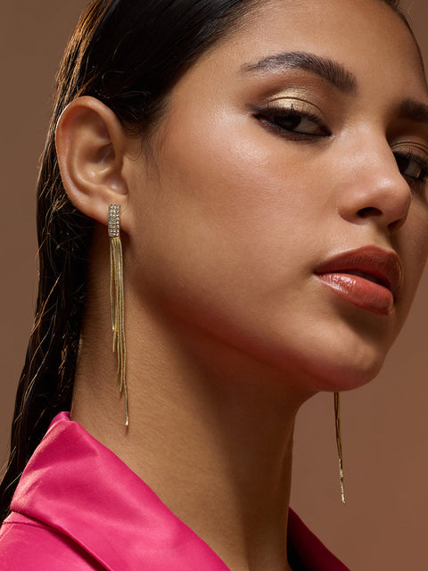 The Aurélie Drop Earrings - Crystal Silver-SOHIER6179