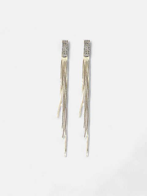 The Aurélie Drop Earrings - Crystal Silver-SOHIER6179
