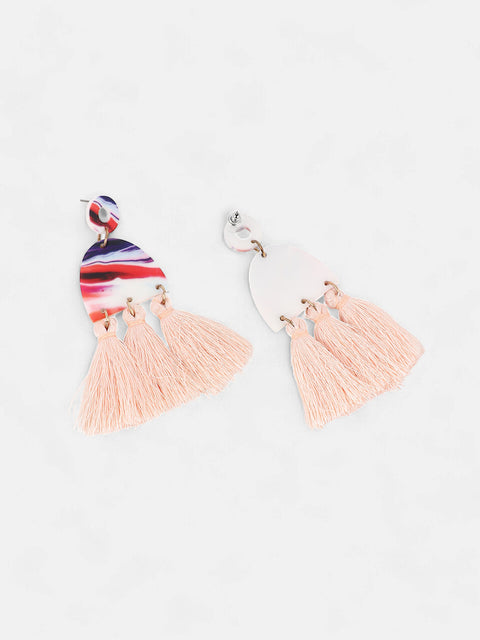The Jamaican Drop Earrings - Peach Orange-SOHIER6255