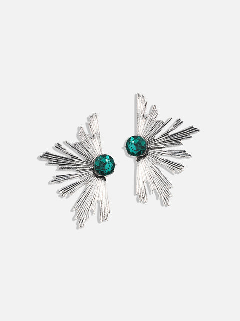 Silver-Plated Oxidised Stud Earrings