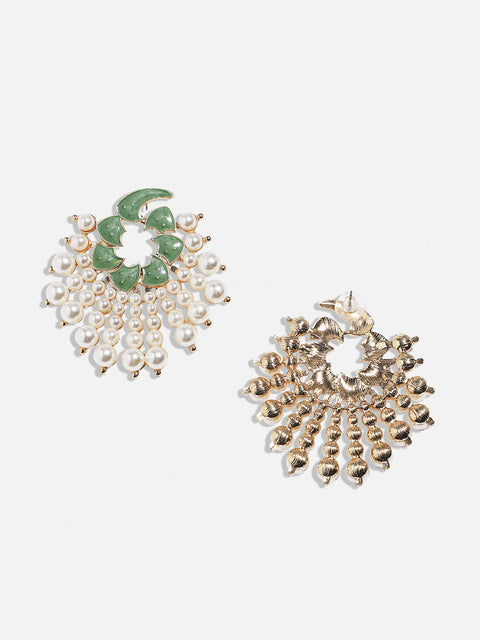 Gold-Plated Circular Shaped Stud Earrings