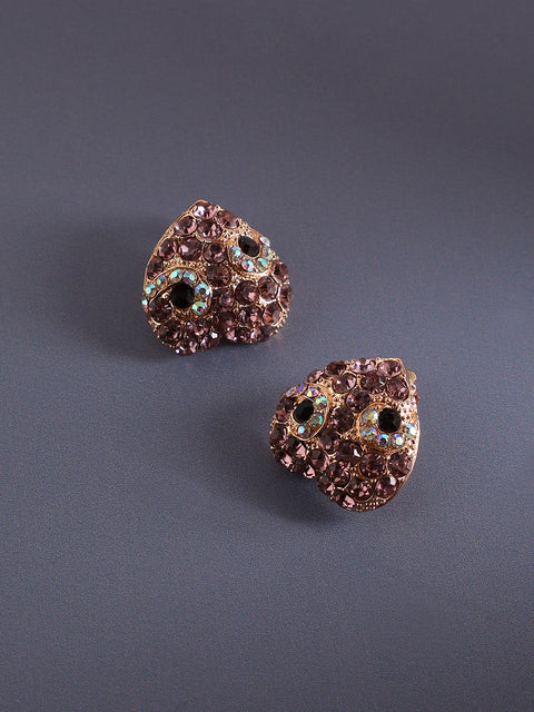 Gold-Plated Contemporary Studs Earrings