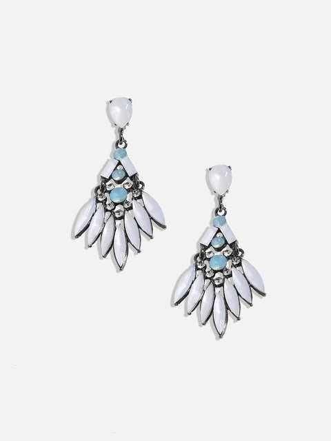 Silver-Plated Contemporary Drop Earrings