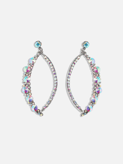 Silver-Plated Contemporary Drop Earrings