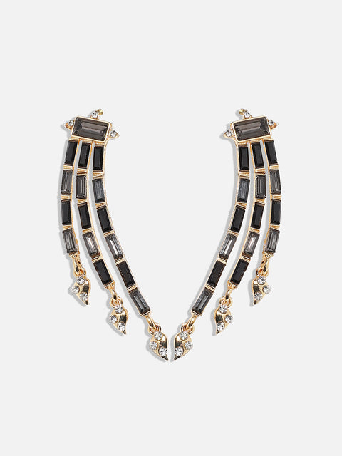 Gold-Plated Contemporary Drop Earrings