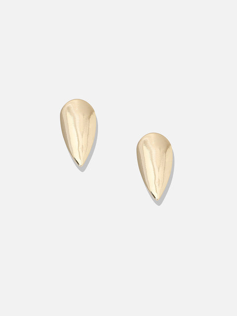 Gold-Plated Contemporary Stud Earrings