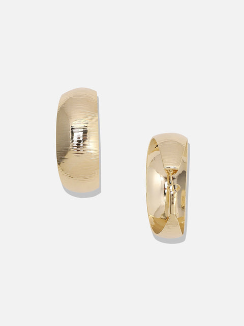 Gold-Plated Contemporary Hoop Earrings