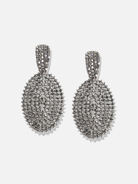 Silver-Plated Contemporary Drop Earrings