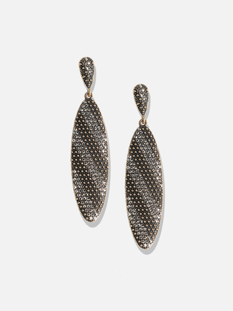 Gold-Plated Contemporary Drop Earrings