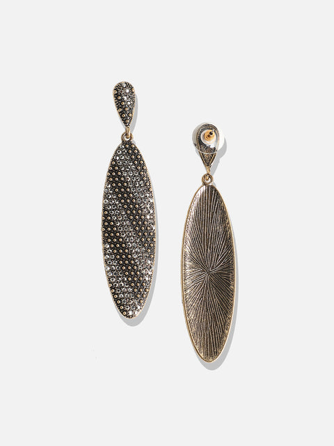 Gold-Plated Contemporary Drop Earrings