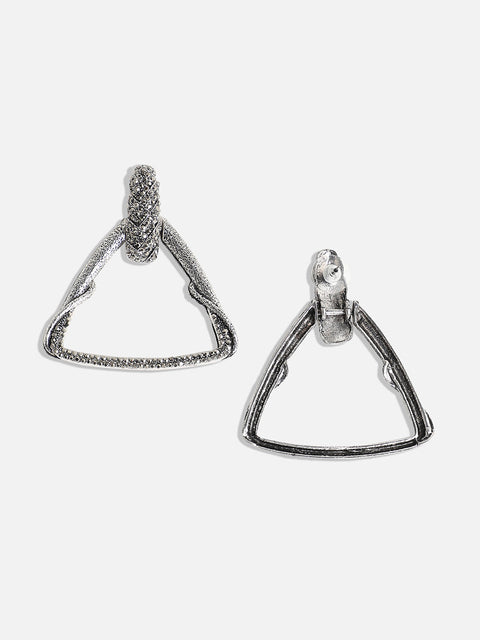 Silver-Plated Contemporary Studs Earrings