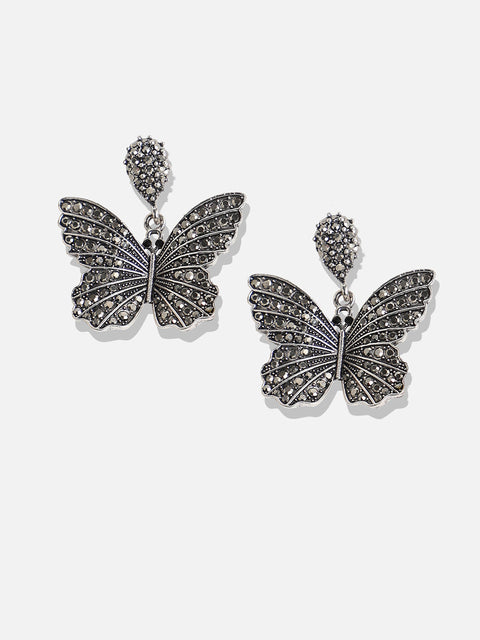 Silver-PlatedContemporary Drop Earrings